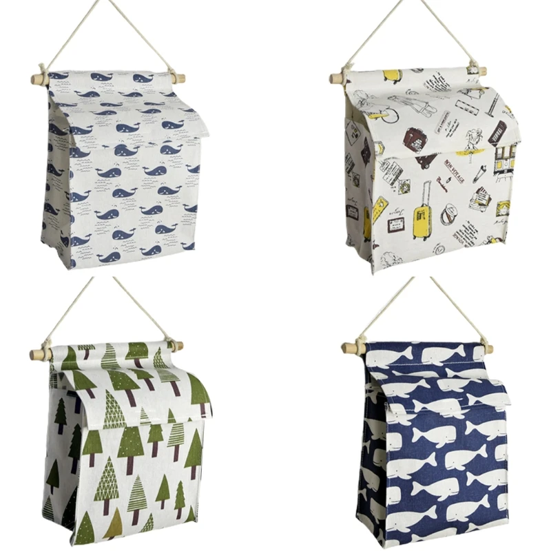 

Wall Hanging Storage Bag Door Closet Organizer Cloth Hanging Pocket Box Containers for Bedroom Bathroom Home Folding Sundries Or