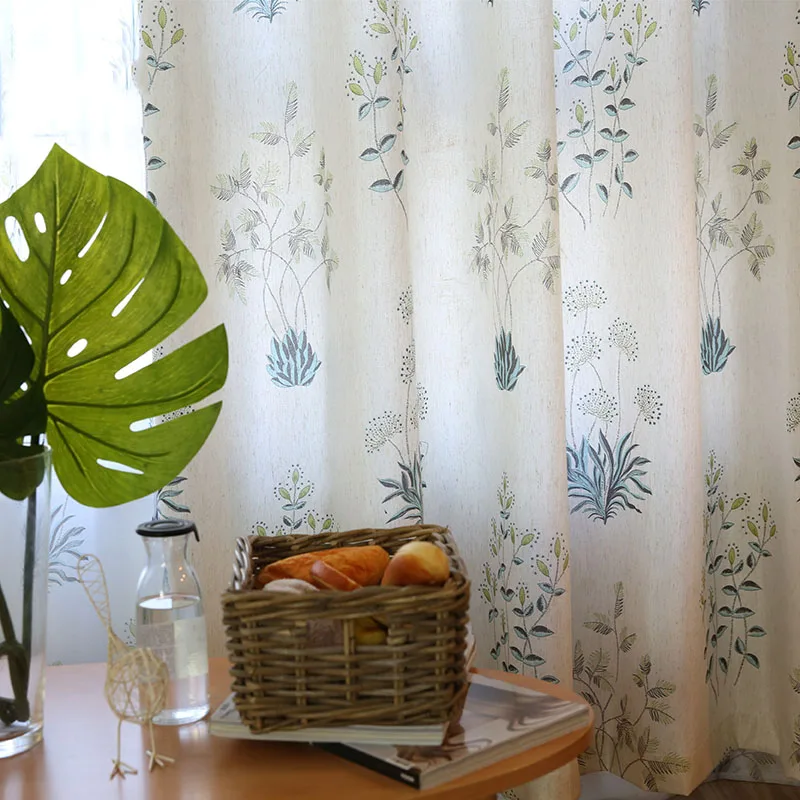 

American Bucolic Curtains For Living Room шторы фатин Para Salon Cortinas Minimalist Rideau Country Daffodils Retro Curtain