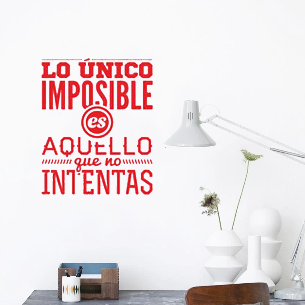 

Spanish Quotes Wall Sticker Inspirational Quote Wall Decal Home Decor For Living room Bedroom Vinyl Art Mural RU4006