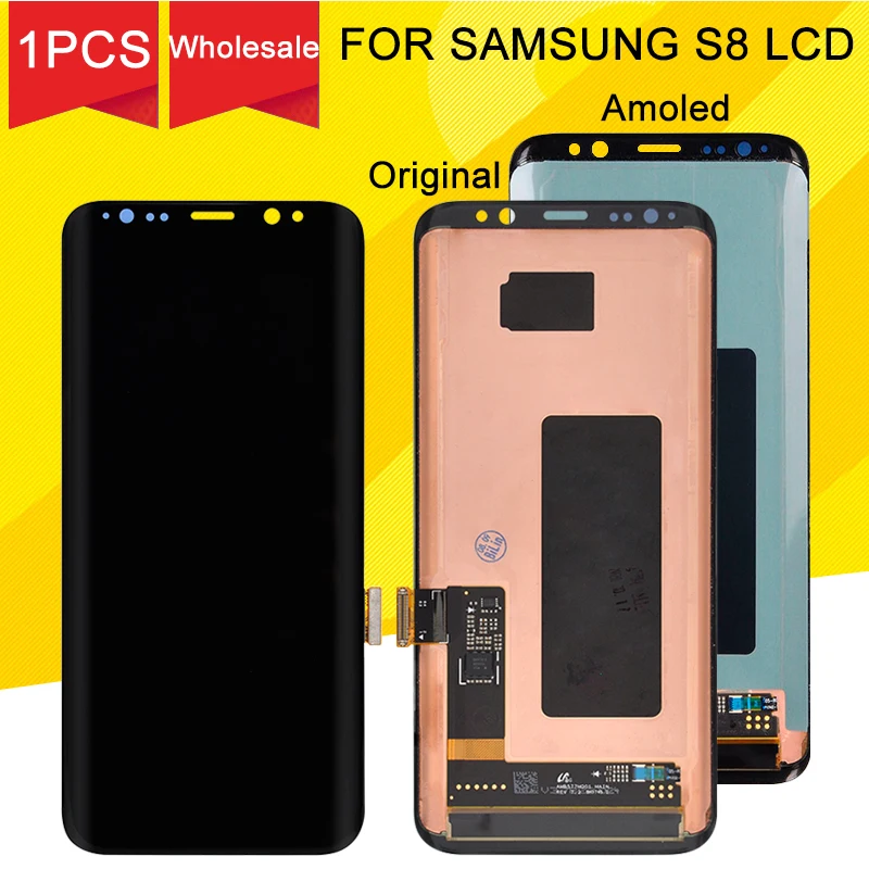 Dinamico Скидка ЖК дисплей для Samsung Galaxy S8 с сенсорным экраном дигитайзер сборка G950 G950F
