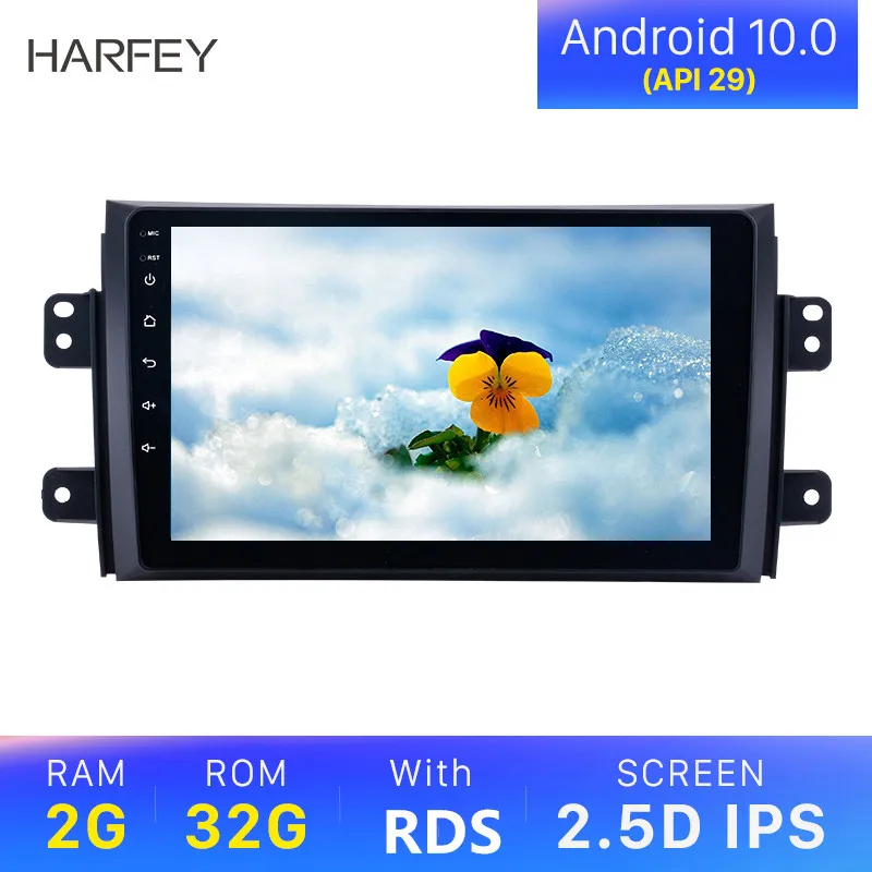 Harfey Android 10 0 9 &quot2Din автомобильное радио для 2006 2017 2012 Suzuki SX4 GPS мультимедийный плеер