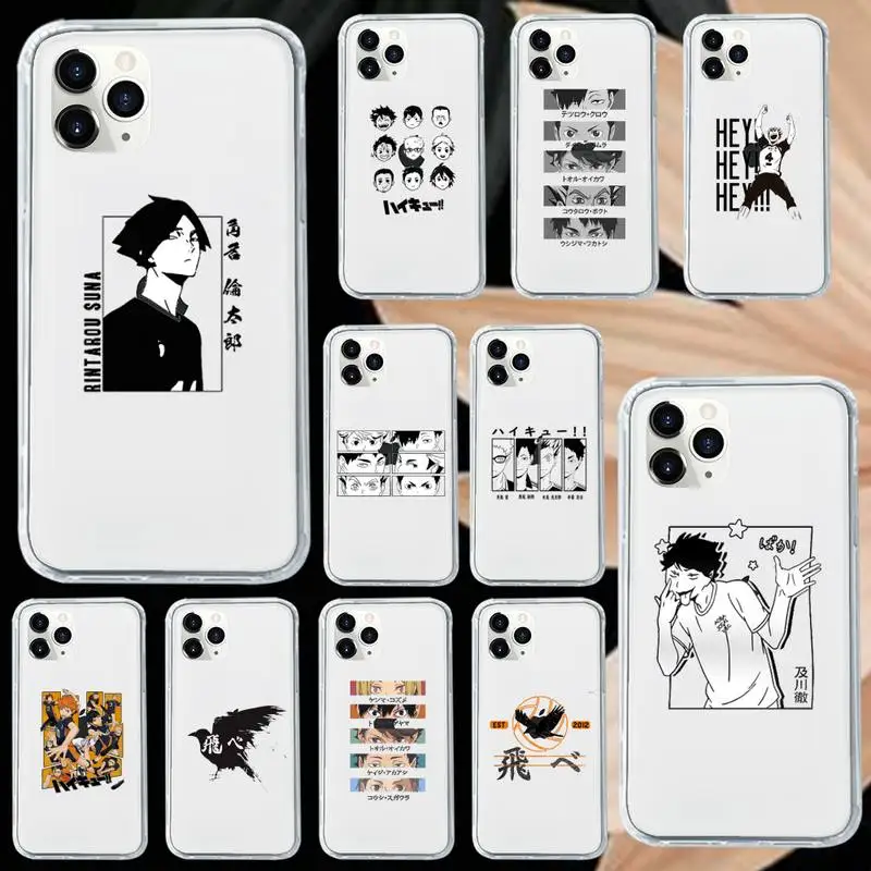 

Oya Haikyuu Love Volleyball anime Phone Case Transparent soft For iphone 12 11 13 7 8 6 s plus x xs xr pro max mini