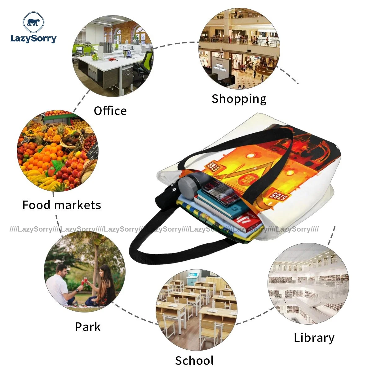 

Railway Shopping Bag Bulk Retro Handbag Cloth Office Female Bags