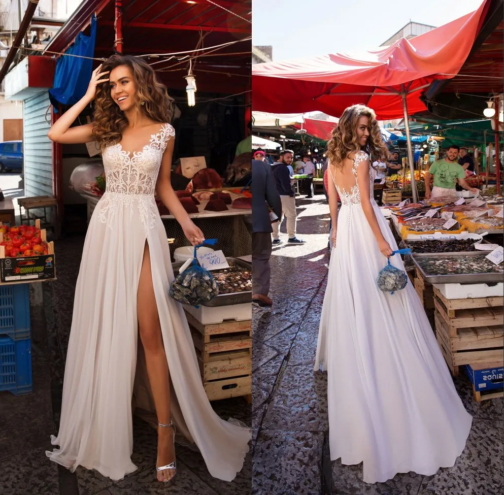 Простой аппликация ТРАПЕЦИЕВИДНОЕ свадебное платье-бохо в виде сердца платье