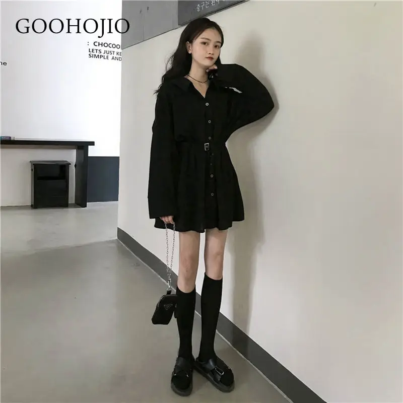 

GOOHOJIO 2021 New Spring and Autumn Fashion Long Sleeve Dress Women Retro V-neck Women Dress Fashionable Chic Dresses for Women