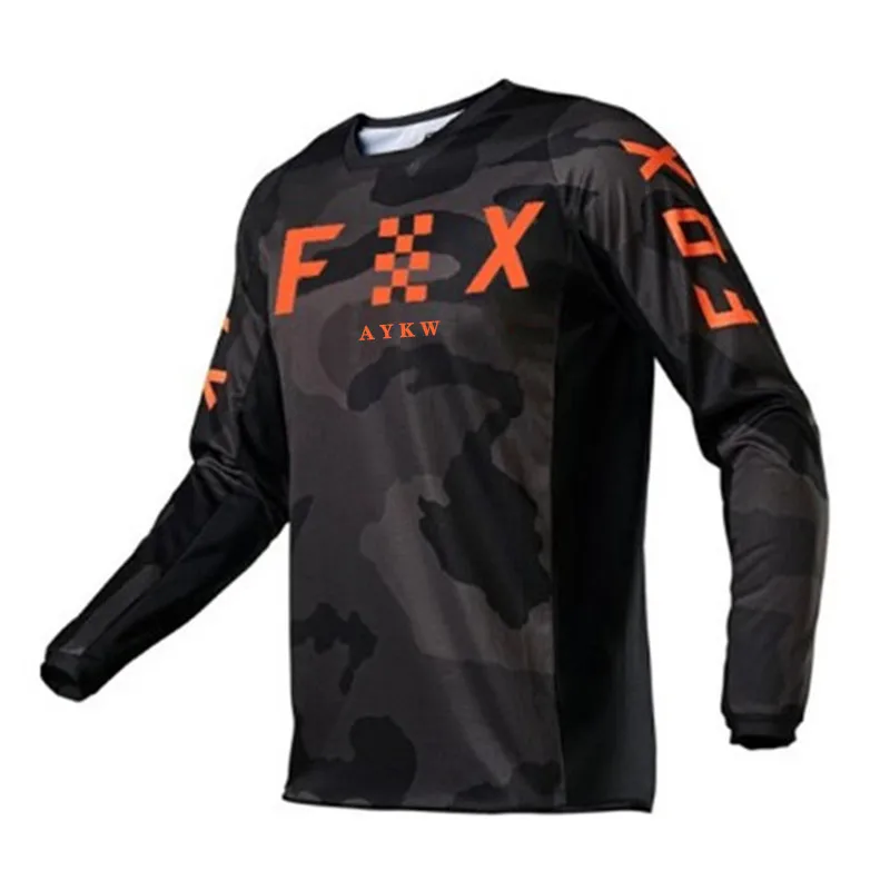 

2021 Men's Downhill Jerseys AYKW Fox Mountain Bike MTB Shirts Offroad DH Motorcycle Jersey Motocross Sportwear Clothing FXR Bike
