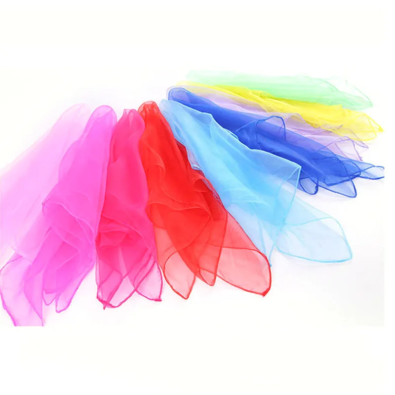 6Pcs Candy Color Gymnastics Scarves Outdoors Games Toys for Kids Dancing Juggling Towels Sports Interactive Square Dance Gauze | Игрушки и