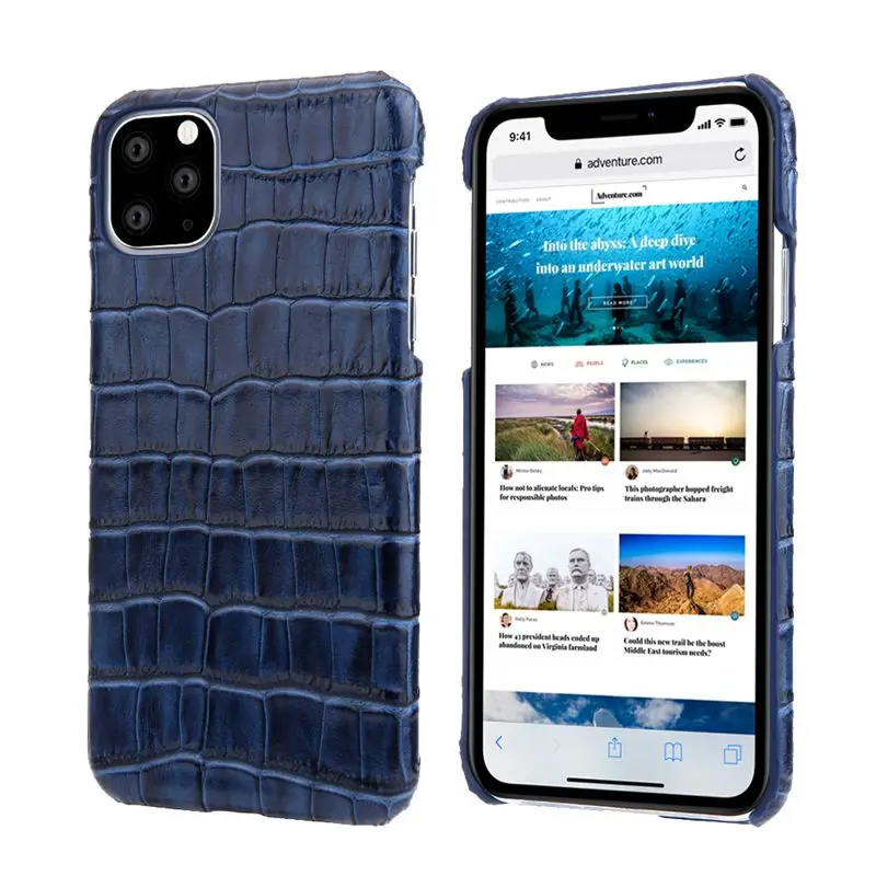 Чехол-накладка из натуральной кожи для iPhone 11 Pro MAX, Роскошный чехол для телефона из кожи аллигатора, чехол для iPhone11 Pro 11Pro Max, чехол-накладка