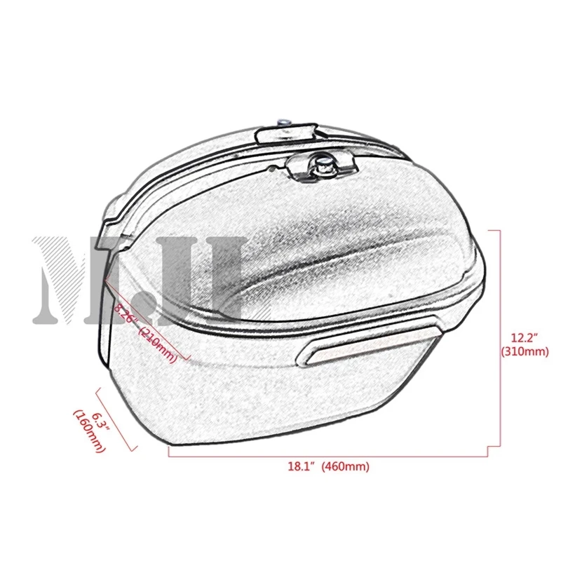 Жесткие мотоциклетные сумки сиденья и сверхмощный монтажный комплект подходит