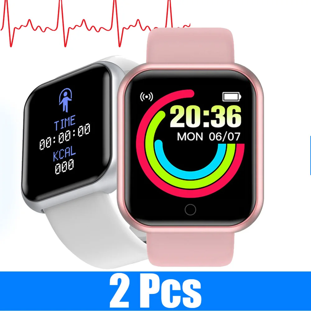 2 шт. водонепроницаемые умные часы с измерением пульса и давления - купить по