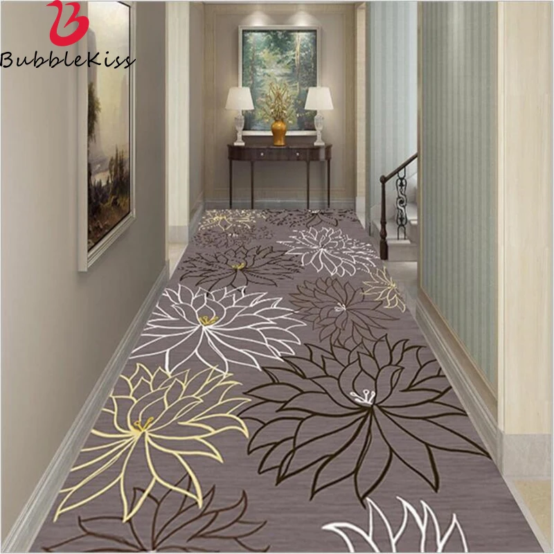 

Bubble Kiss Flowers Corridor Long Carpet Bedroom Modern Decor European Style Hallway Carpets Aisle Long Rugs Hotel Floor Rugs