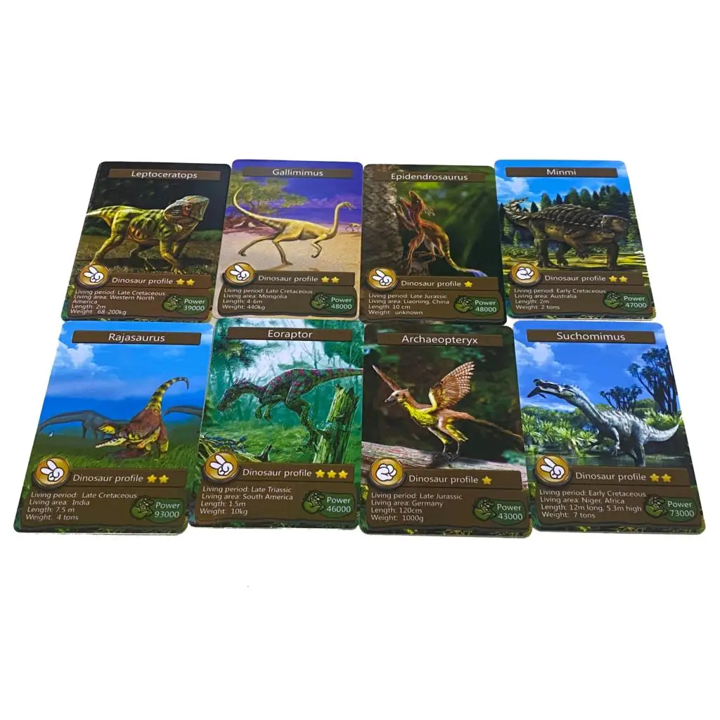 Disney-Juego de cartas de cognici&oacute;n de dinosaurio, tarjetas comerciales de batalla, Anime, &aacute;lbum de tarjetas, juguetes para ni&ntilde;os, regalos, 55 Uds., novedad de 2020-3