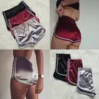 Женские атласные спортивные повседневные пляжные тонкие женские шорты для йоги, горячие шорты для тренировок