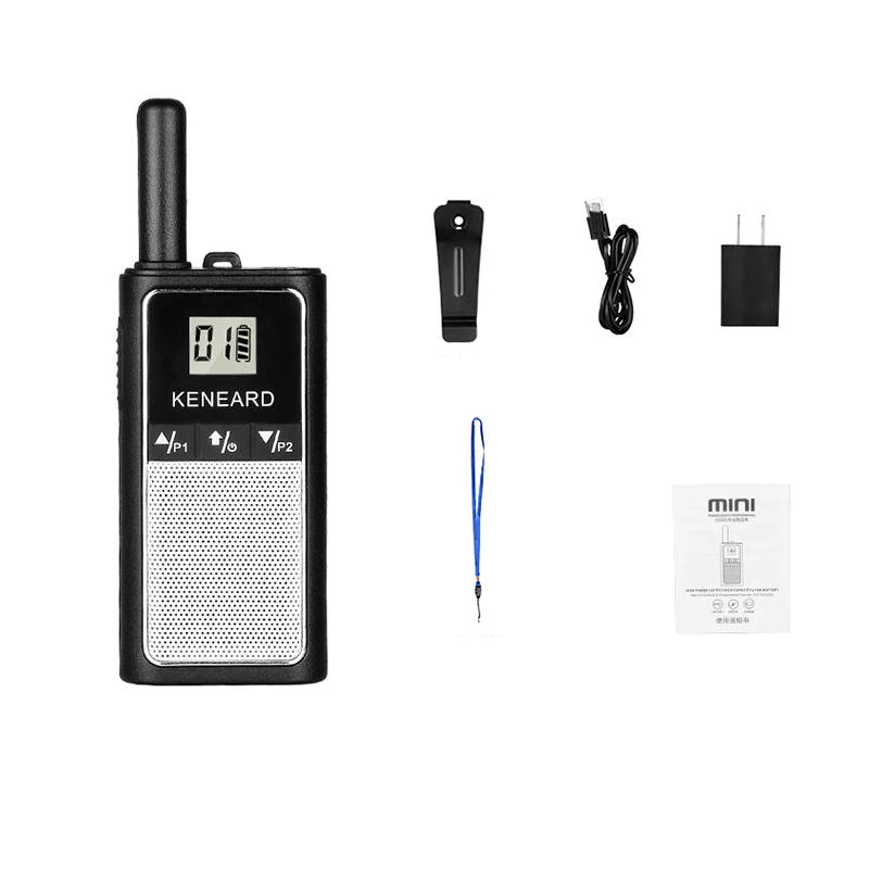 

KENEARD Mini walkie talkie 2 pcs walky talky professional civilian hand radio Communicator ham Transceiver cb radio scanner