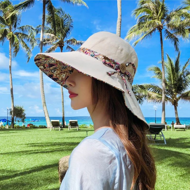 

Spring fisherman hat female big brim sunscreen sun hat double-sided washbasin hat bucket hat women