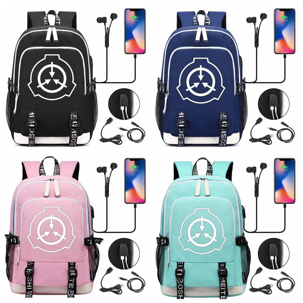 

High quality Anime Backpack SCP Secure Contain Protect Backpacks Men Women Rucksack School Bags Satchel Work Leisure Bags