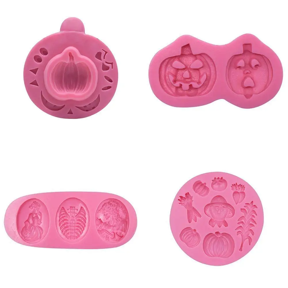 Новинка Хэллоуин пугало форма для тыквы торта силиконовый инструмент украшения