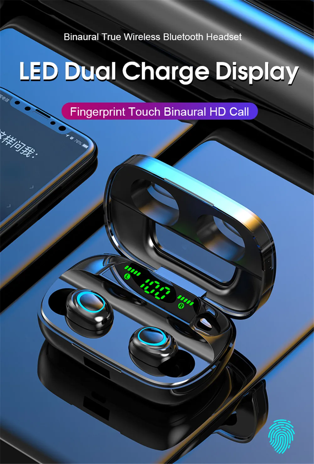 Беспроводные наушники S11 с bluetooth 5,0, tws, беспроводные Игровые наушники, зарядный чехол, светодиодный дисплей, 9D, стерео гарнитура, беспроводное зарядное устройство