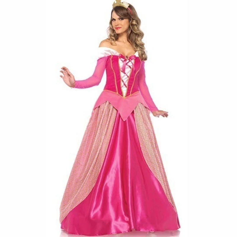 Женский костюм принцессы для взрослых розовое платье косплея |