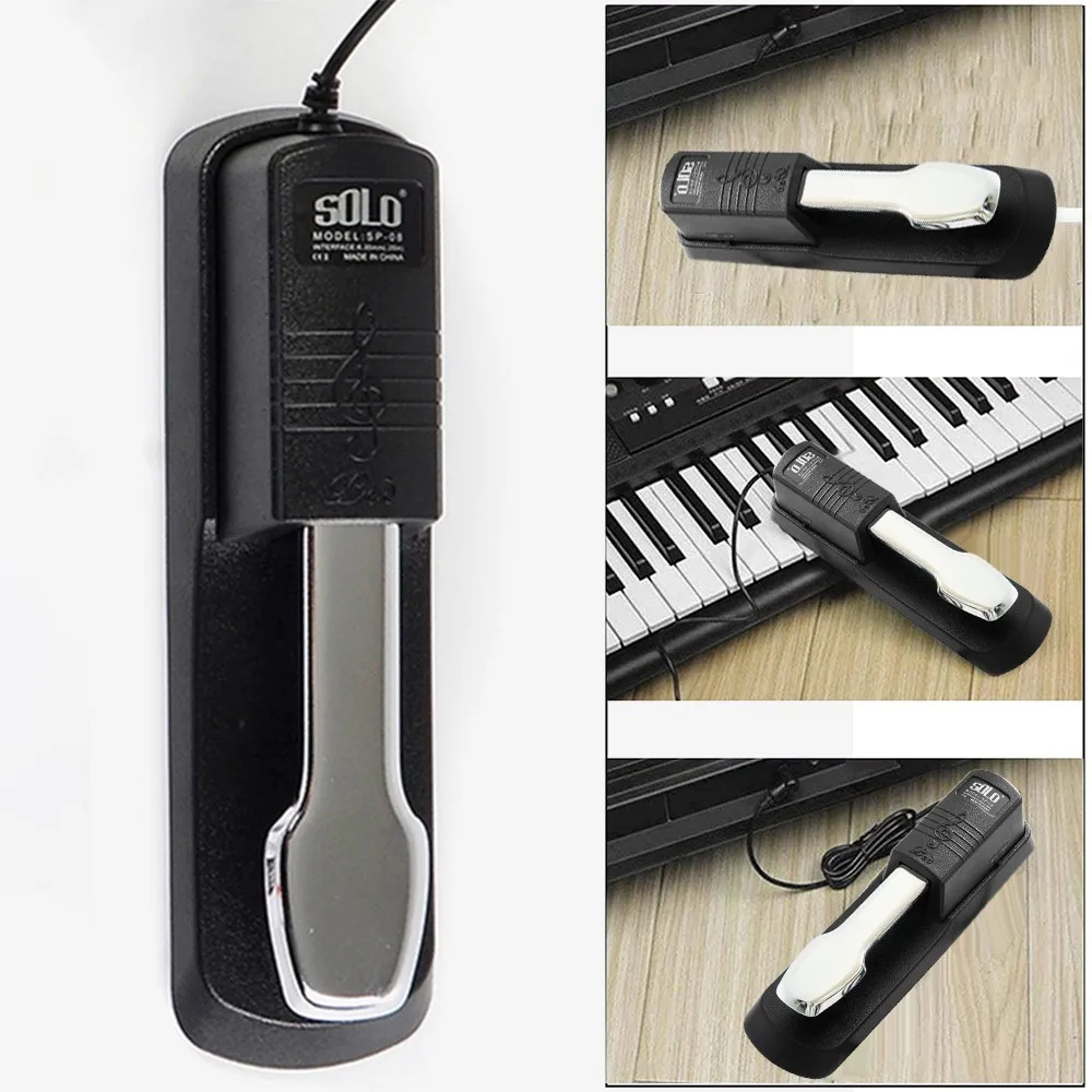 

Piano Sustain Pedal with Polarity Switch Electronic Keyboard Foot Pedal for Digital Piano MIDI Keyboards