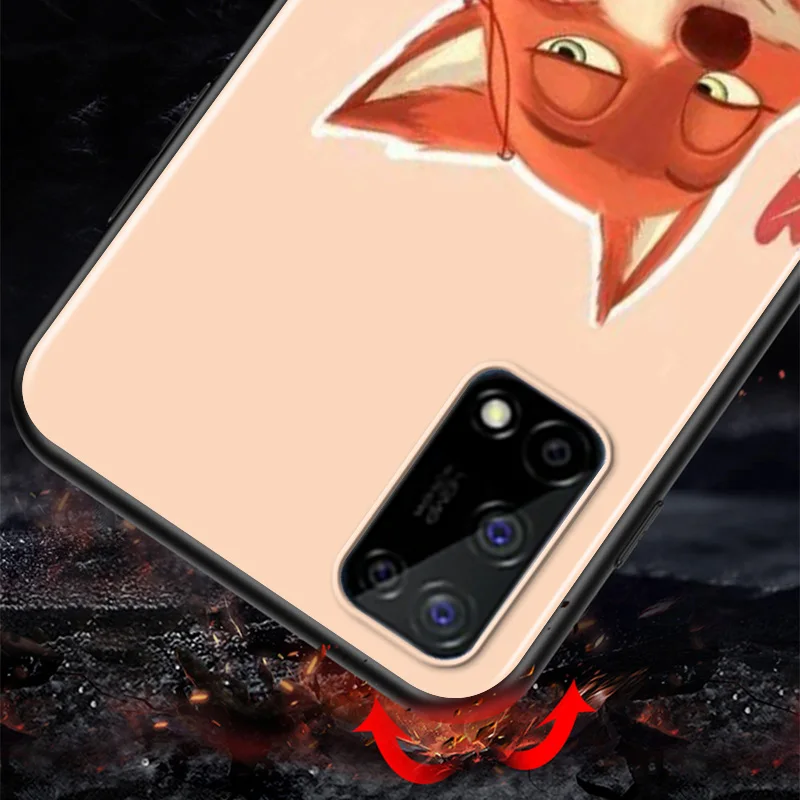 

Disney Cartoon Animation Zootopia Zootropolis For Huawei Honor X10 10X 10i 10 9C 9S 9A 9i 9N 9X Pro 9 Lite Soft Black Phone Case