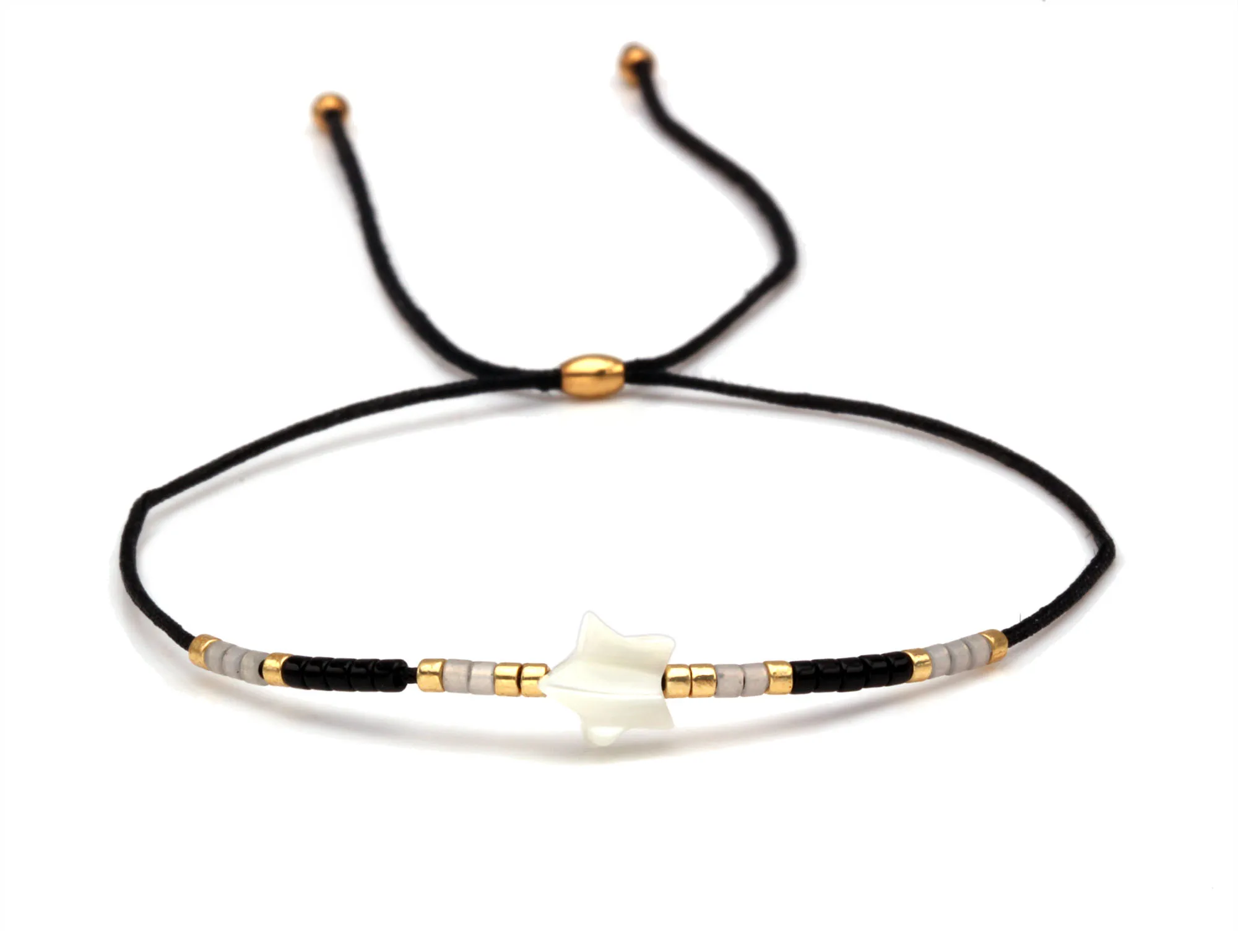 Стеклянные бусины Миюки в стиле бохо из нержавеющей стали браслет белой морской