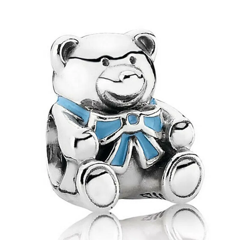 Real Owl Baby Boy &amp Girl Bear Teddy Bears Hugging Elephant Monkey Beads 925 Sterling Silver Charm Fit Bracelet Fashion Jewelry |