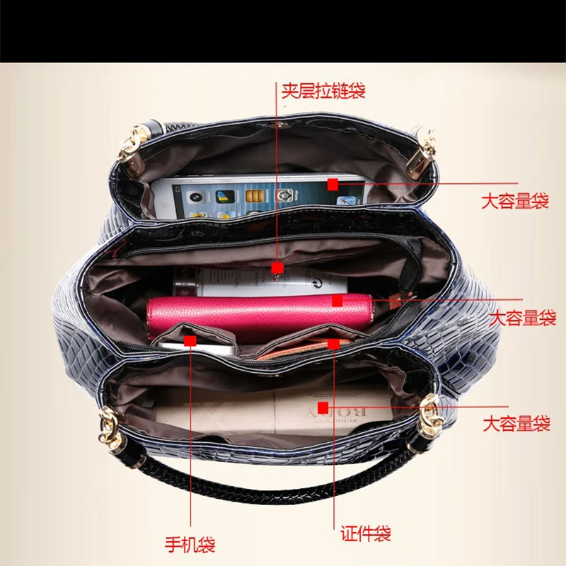 

YILIAN stone grain female bag embossed handbag shoulder bag euramerican fashion aslant bag three layers of bucket bag