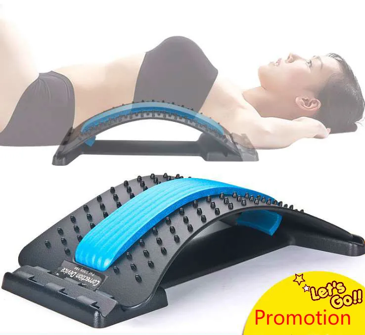 

Back Massager Stretcher Fitness Massage Equipment Stretch Relax Stretcher Lumbar Support Spine Pain Relief Chiropractic Workout