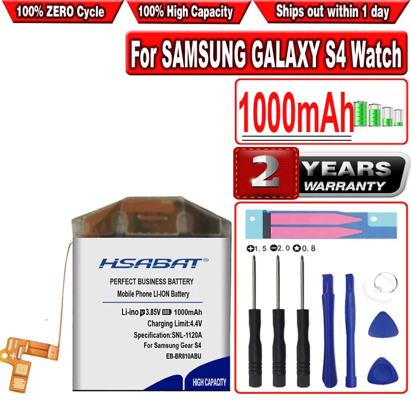HSABAT 1000 мАч EB-BR810ABU EB-BR170ABU аккумулятор для SAMSUNG GALAXY S4 Watch 42 мм SM-R810 батареи |