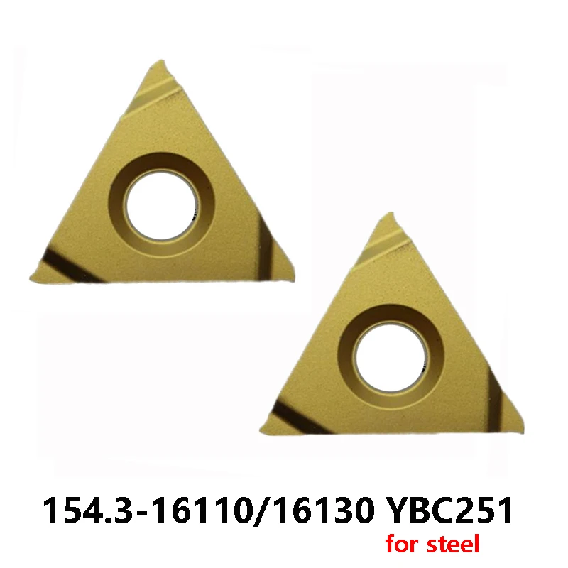 

Original 154.3-16110 154.3-16130 YBC251 for Steel Carbide Inserts 10pcs/box Turning Lathe Cutter Cutting CNC Tools Insert
