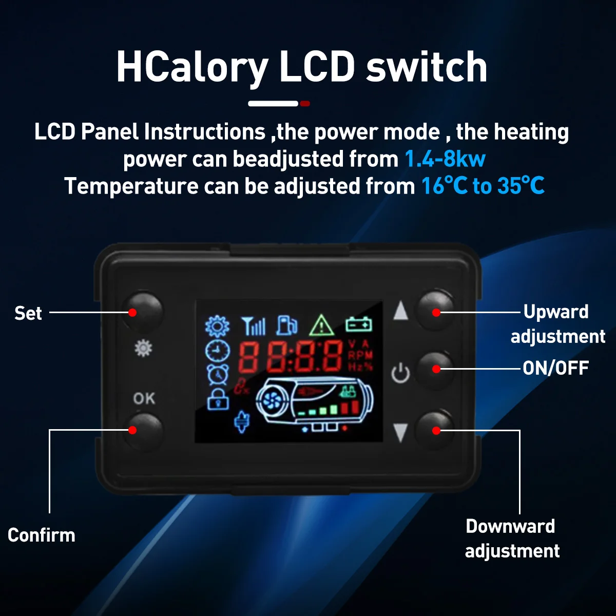 $62.90 Car Heater 8KW 12V All In One Air Diesels Heater Parking Heater With Remote Control for RV Motorhome Trailer Trucks Boat