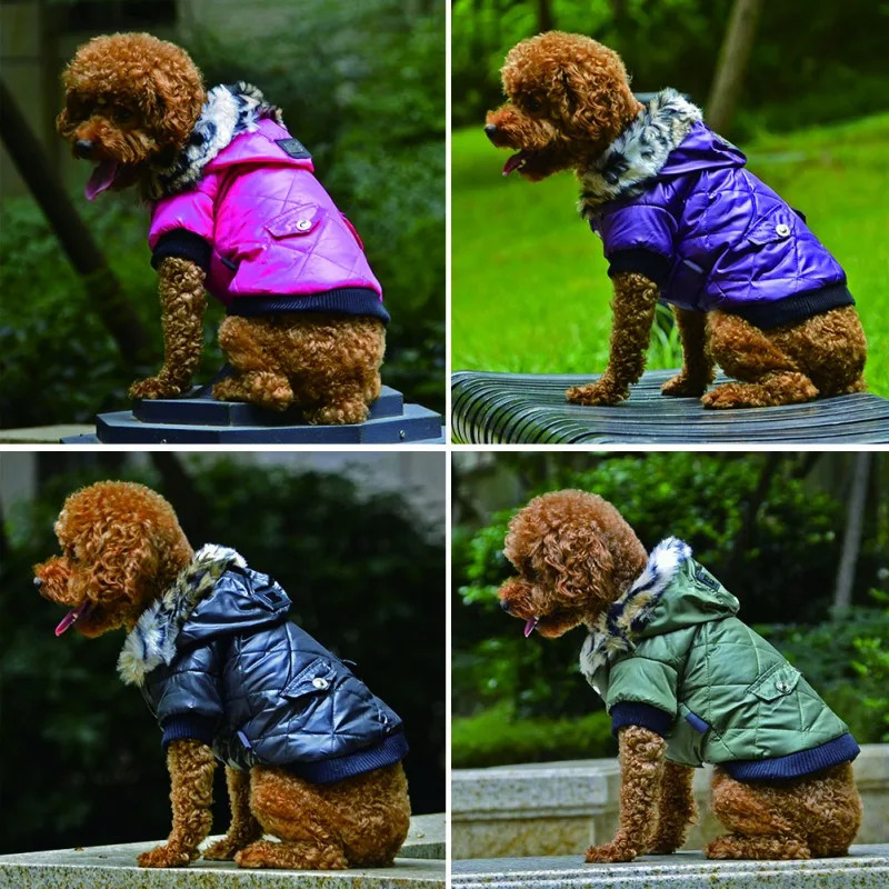 

Dog Warm Clothing Pet Dogs Winter Snowsuit Jacket Coat Comfortable Cotton Puppy Hoodies Pets Costumes