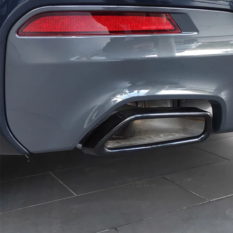 Фото Нержавеющая сталь для BMW 5 6 серии GT G30 G38 G32 2018 2019 2020 2021, выходной глушитель выхлопной трубы автомобиля, защитная накладка №2