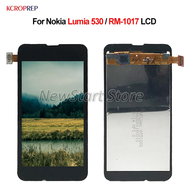 Для Nokia Lumia 530 RM-1017 ЖК-дисплей с сенсорным экраном дигитайзер в сборе рамкой для lcd 4