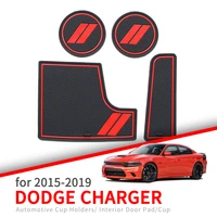 zunduo anti slip cup holder mat for dodge charger 2015 2019 2018 2017 accessories rubber coaster non slip mats pad car styling