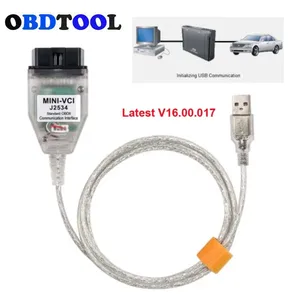 V16.00.017 MINI VCI J2534 интерфейс для Toyota TIS Techstream V15.00.028 Obd Mini Vci диагностический кабель совместимый с SAEJ2534