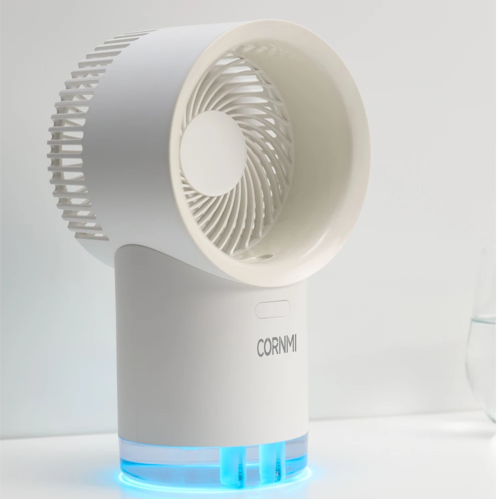 

Cornmi Portable Silent Cooling Blowing USB Mini 3 In 1 Water Cooling Fan Electric Desktop 2 Colors Air Cooler For Office Home