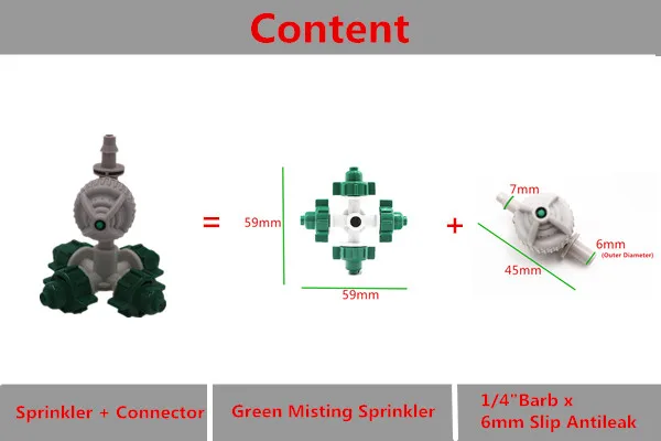 Распылитель для жидкости с 4 насадками 20 шт.|Спринклеры сада| |