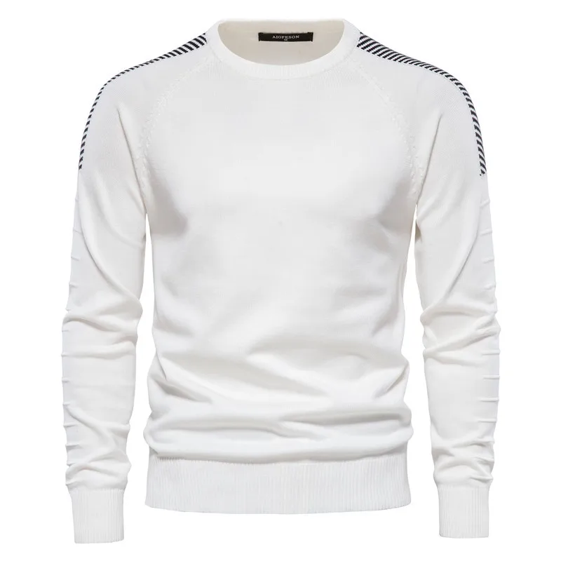 

2022 Spring Autumn Men's Casual Round Neck Knit Sweater
