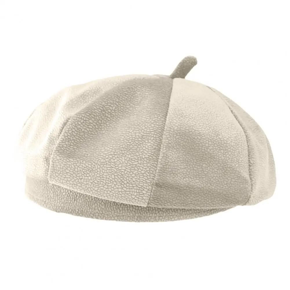 

Korean Autumn Winter Thin Velvet Keep Warm All-match Women Beret Octagonal Hat