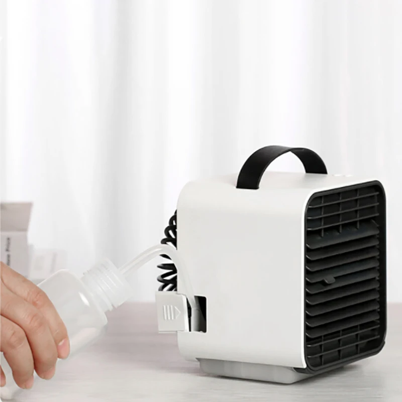 

Negative Ion Air Conditioning Fan, Mini Portable Rechargeable Water Cooling Air Purification Ultraviolet Fan