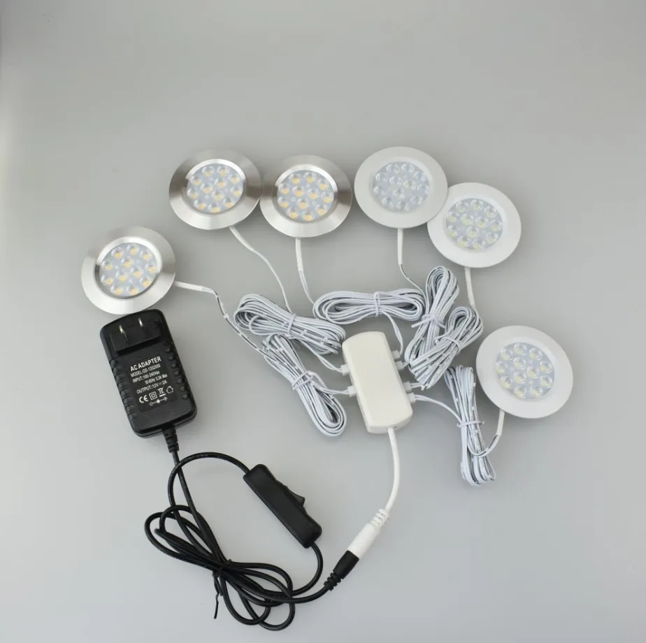 Светодиодный светильник LukLoy под шкаф винный встроенный серебристый упаковка из 3