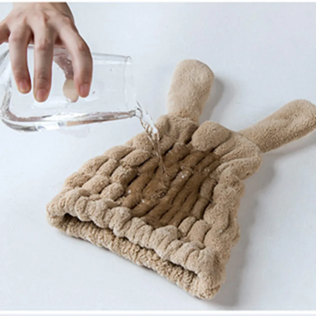 Мультяшный кролик супер абсорбент быстрое высыхание волос полотенце микрофибра