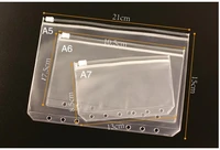 1pcs transparent pvc storage bag card holder bag pvc presentation binder folder zipper receive bag 3 sizes a5 a6 a7