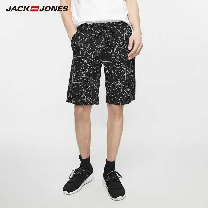 JackJones мужские прямые Стрейчевые повседневные хлопковые шорты хип-хоп | 219215516