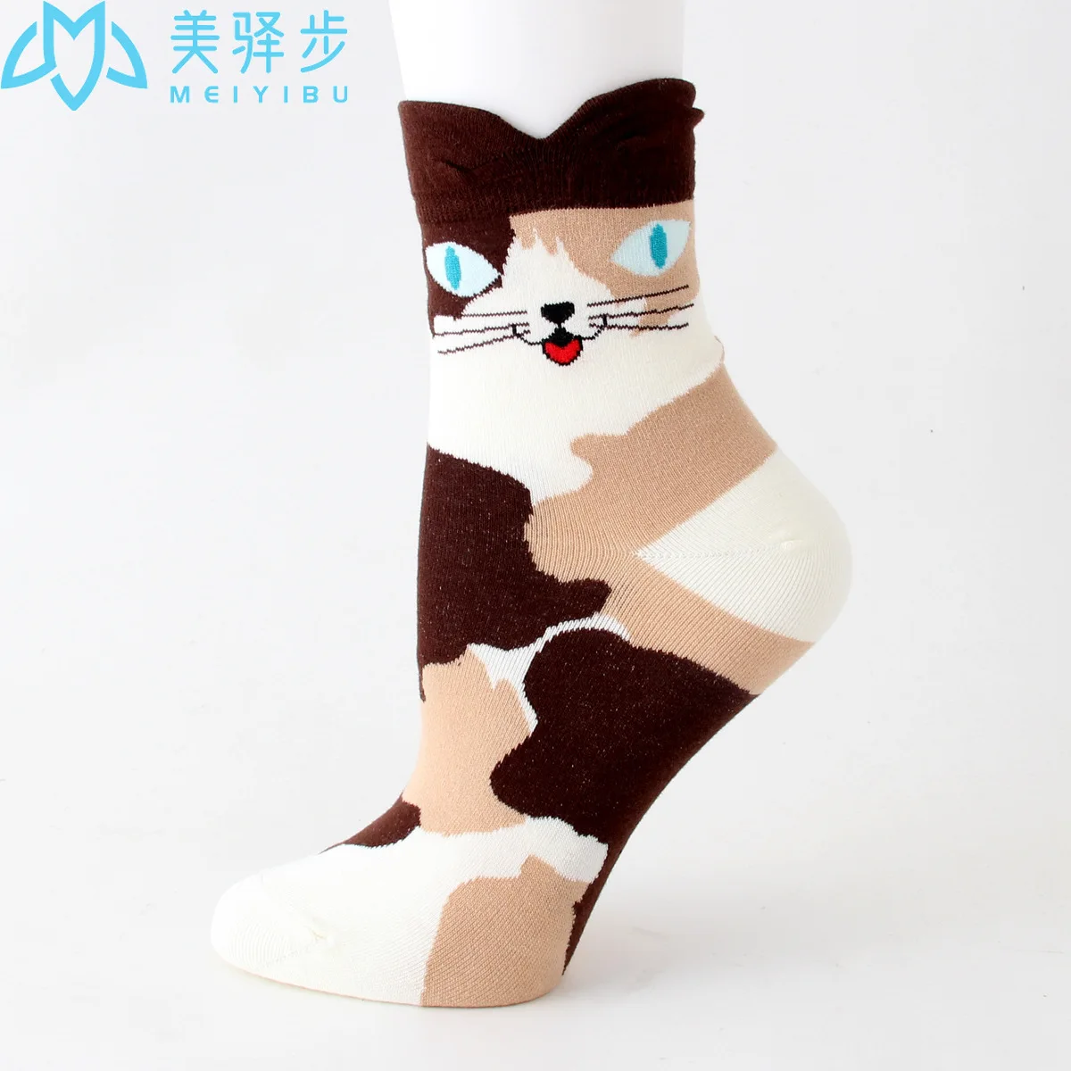 12 Pairs Per Set Korean Version Cartoon Women's Socks Japanese Cat Cartoon Socks Wholesale Manufacturers.