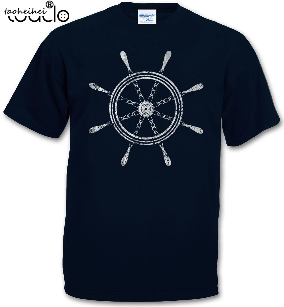 Мужская футболка 2021 Летняя мужская с круглым вырезом OLDSCHOOL морскими колесами