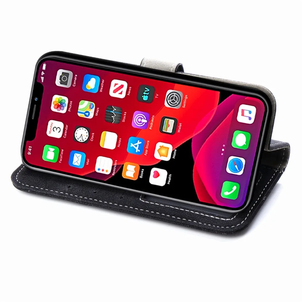Роскошный кожаный флип-чехол-бумажник для Apple айфон 11 Pro Max XI XR X XS Max 11pro 6 6s 7 8 плюс 10 iPhone11 противоударный чехол С выдвижной подставкой