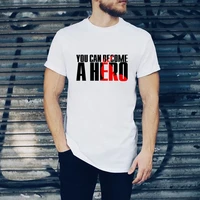 japan anime my hero academy t shirt incentive slogan you can become a hero casual tops male tops new style o neck streetwear